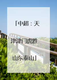 中超：天津津门虎胜山东泰山